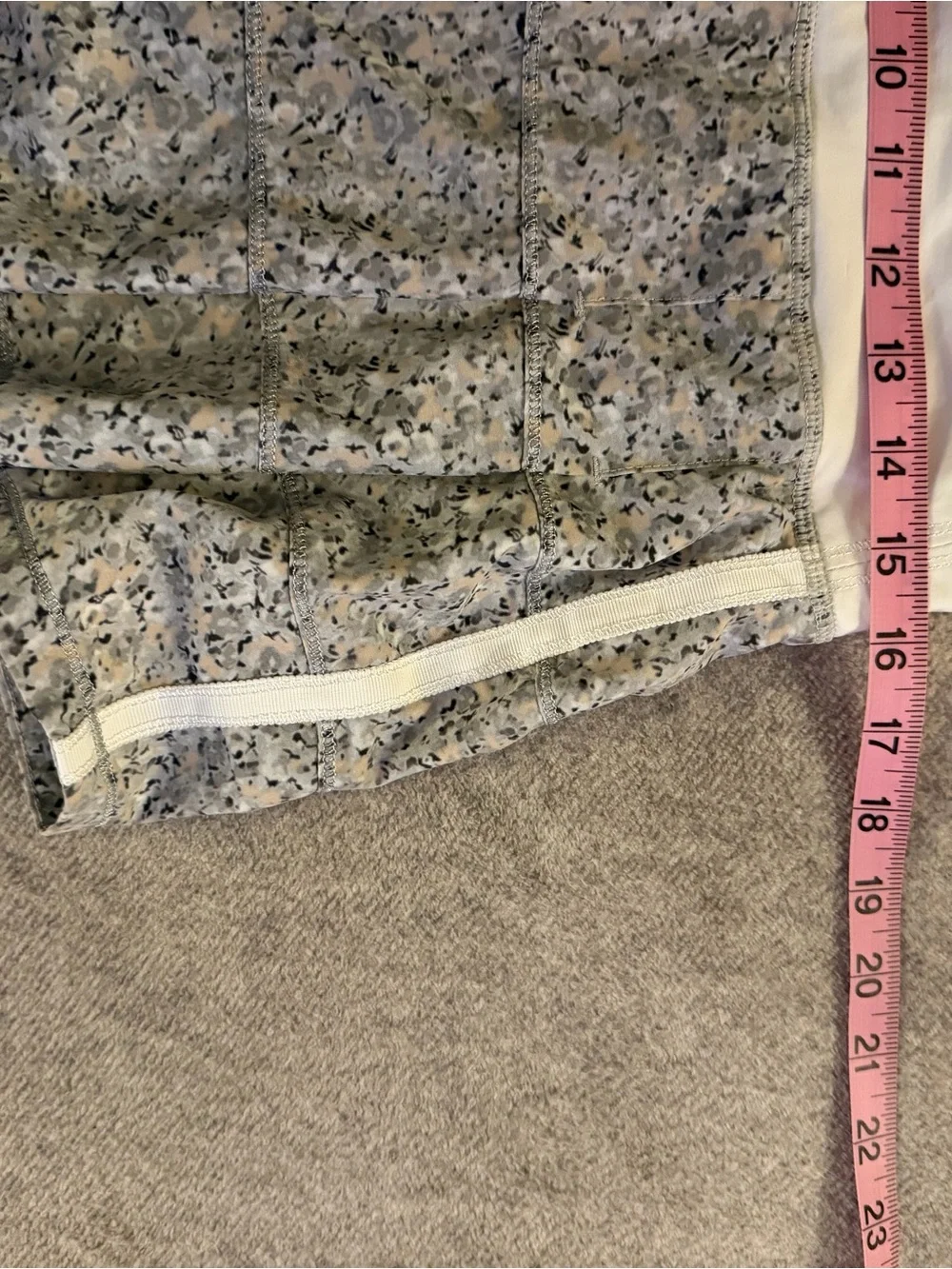 lululemon athletica White and Gray Micro-Floral Tennis Skirt